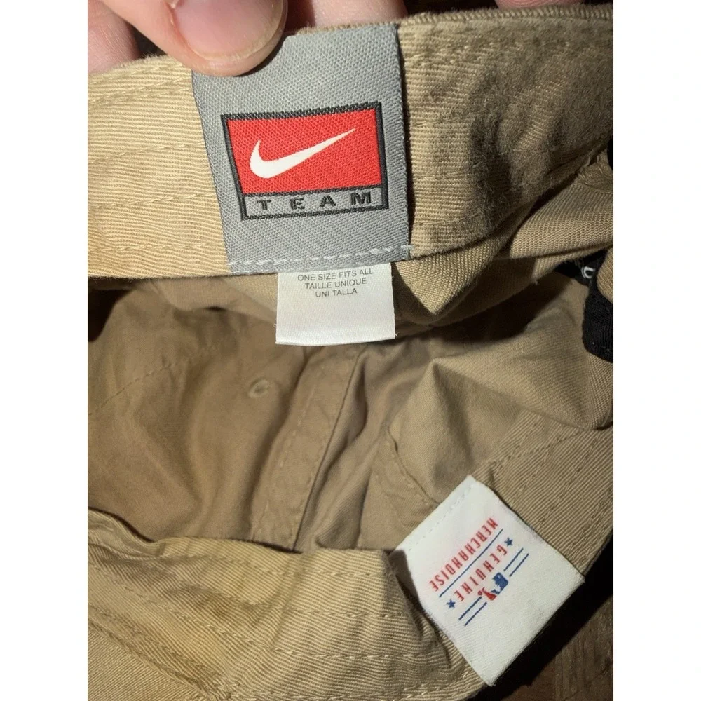 Vintage Nike Chicago White Sox Khaki Tan Adjustable Strapback Y2K Rare